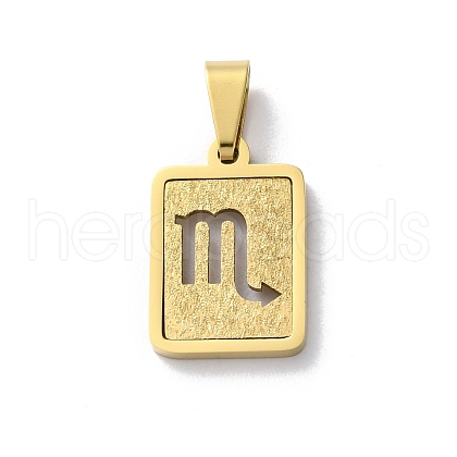 304 Stainless Steel Twelve Constellations Pendants STAS-S152-02G-H-1