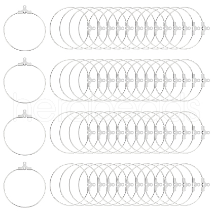 Unicraftale 304 Stainless Steel Hoop Earring Findings STAS-UN0018-17P-1