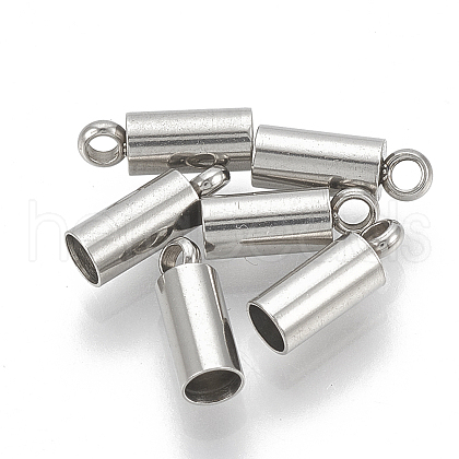 Tarnish Resistant 201 Stainless Steel Cord Ends STAS-R098-03F-1