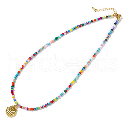 Colorful Seashell Beaded Necklaces for Women ZN3329-1-1