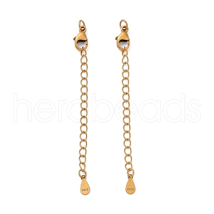 925 Sterling Silver Chain Extenders STER-D036-30AG-1
