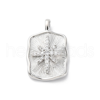 Brass Micro Pave Cubic Zirconia Pendants KK-D360-17P-1