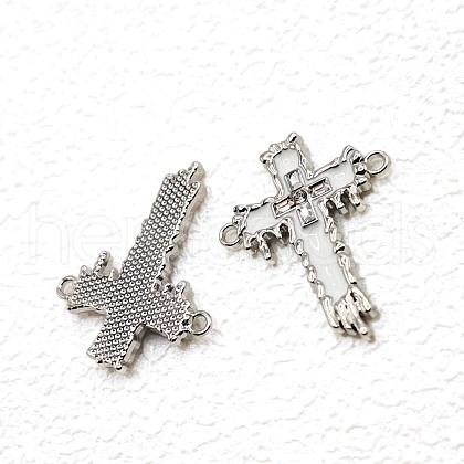 Stainless Steel Enamel Religion Connector Charms PW-WGCB49C-02-1