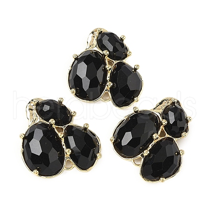 Natural Obsidian Links connectors G-E526-28O-1