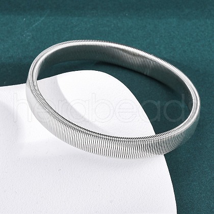 Iron Stretch Bracelets for Men Women BJEW-G741-01P-1