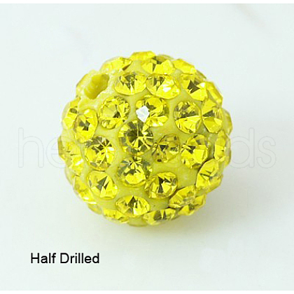 Polymer Clay Rhinestone Beads RB-H258-HD10mm-249-1