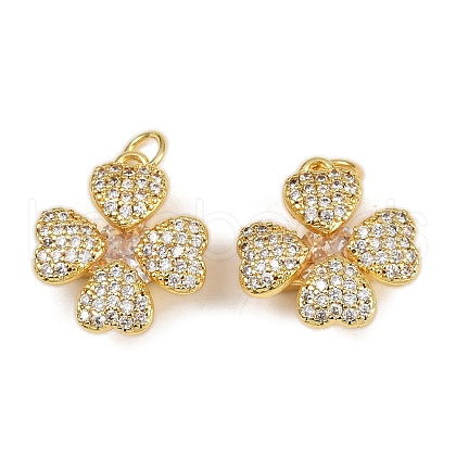 Brass Micro Pave Cubic Zirconia Pendants KK-A257-17G-01-1