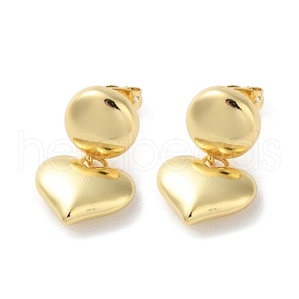 Brass Stud Earrings for Women EJEW-M258-12G-1