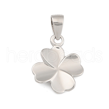 Fine Silver Clover Charms STER-F062-01P-1