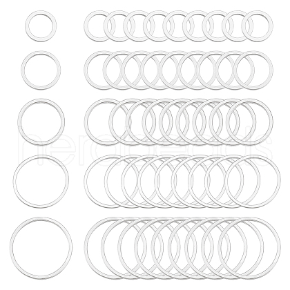Unicraftale 100Pcs 5 Styles 304 Stainless Steel Linking Ring FIND-UN0003-61-1