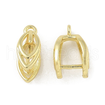 Rack Plating Brass Pendant Bails KK-G515-31G-1