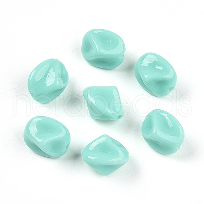 Opaque Acrylic Beads SACR-T017-34B-1