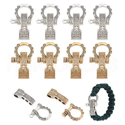 Unicraftale 8 Sets 2 Colors Adjustable Alloy Screw Pin Shackle FIND-UN0003-72-1