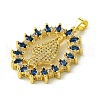 Brass Micro Pave Colorful Cubic Zirconia Pendants KK-H472-51F-G-2