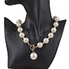 2Pcs 2 Colors Imitation White Pearl Acrylic Beaded Necklaces NJEW-JN05122-5