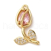 Brass Micro Pave Cubic Zirconia Pendants KK-I276-04G-04B-1