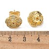 Brass Micro Pave Clear Cubic Zirconia Stud Earrings EJEW-D305-19G-4