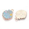Marine Animals Alloy Enamel Pendants ENAM-T022-34H-2