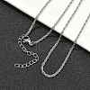304 Stainless Steel Rope Chain Necklaces NJEW-Z084-02P-02-2