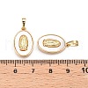 Brass & Shell Pendants KK-N254-208G-3