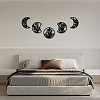 Wood Moon Phase Pendant Decoration HJEW-WH20013-002-6