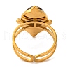 Oval Natural Tiger Eye Finger Rings RJEW-Q822-09G-3