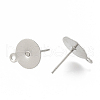 Non-Tarnish 304 Stainless Steel Stud Earring Settings X-STAS-T031-19-8mm-2