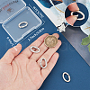 Beebeecraft 4Pcs Stainless Steel Spring Gate Rings STAS-BBC0005-74-3