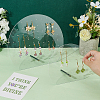 ARRICRAFT 2 Sets 2 Styles Clear Acrylic Slant Back Earring Storage Rack EDIS-AR0001-01-5
