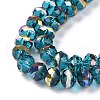 Transparent Electroplate Glass Beads Strands GLAA-F122-04F-3