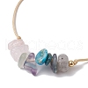 Natural Mixed Gemstone Chips Braided Bead Bracelets BJEW-JB11036-05-3