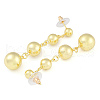 Brass Stud Earrings for Women EJEW-S225-02G-2