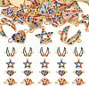  20Pcs 4 Styles Alloy Colorful Rhinestone Connector Charms FIND-TA0003-33-2