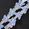 Transparent Glass Beads Strands GLAA-F114-04E-2