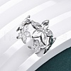 304 Stainless Steel Cuff Rings RJEW-D306-27P-06-5