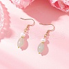 Oval Natural Green Aventurine & Shell Pearl Beaded Necklace & Bracelet & Dangle Earring Sets SJEW-JS01332-4