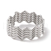 Non-Tarnish 304 Stainless Steel Wave Finger Rings for Women RJEW-G315-07C-P-2