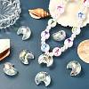 50Pcs UV Plating Transparent Acrylic Beads PACR-CJ0001-25-6