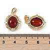 Natural Carnelian(Dyed & Heated) Oval Pendants KK-P283-42A-G-3