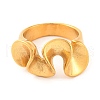Ion Plating(IP) 304 Stainless Steel Wave Finger Rings for Women RJEW-S414-58B-G-2