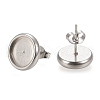 Non-Tarnish 304 Stainless Steel Stud Earring Settings X-STAS-K202-05D-P-1
