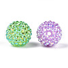 Round Resin Rhinestone Beads OACR-T028-67-2