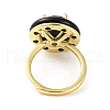 Rack Plating Round Brass Enamel Adjustable Rings RJEW-U004-01H-G-3