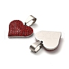 201 Stainless Steel Clay Pendants STAS-R166-02D-P-2