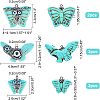  6Pcs 3 Style Synthetic Turquoise Pendants TURQ-NB0001-04-2