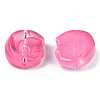 Transparent Spray Painted Glass Beads GLAA-N035-036-C08-1
