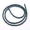 Faceted Rondelle Full Rainbow Plated Electroplate Glass Beads Strands EGLA-M004-2mm-A05-3