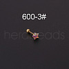 316L Surgical Stainless Steel Clear AB Cubic Zirconia Cartilage Earrings WG3C59B-08-1