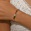 Rondelle Stone & Natural Freshwater Pearl & Glass Beaded Bracelets for Women DH3123-2