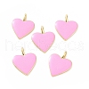 Brass Enamel Pendants KK-P204-14G-C-1